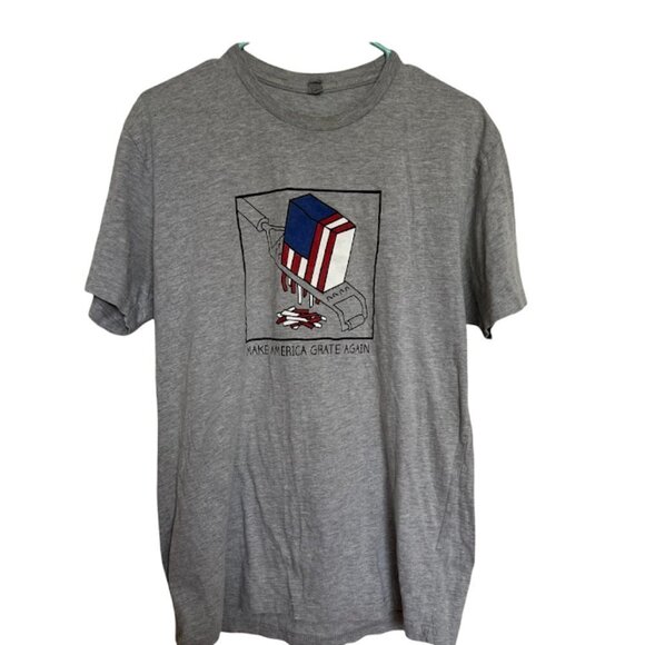 Next Level Men’s T-Shirt Sarcastic Humor Political Short Sleeve Crew Neck Size L - Picture 1 of 5